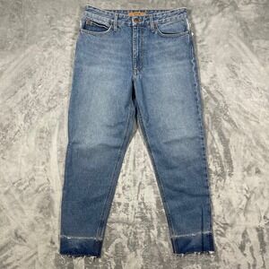 Joe's Jeans Women’s/ Men's Straight Medium Blue Washed Denim with Raw Hem